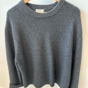 Aritzia Plush Cashmere Crew Neck Gray Sweater